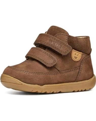 GEOX B MACCHIA BOTAS EM PELE COM VELCRO CASTANHAS B664NA 03322 C6006 BROWN