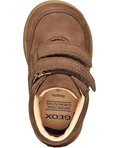 GEOX B MACCHIA BOTAS EM PELE COM VELCRO CASTANHAS B664NA 03322 C6006 BROWN