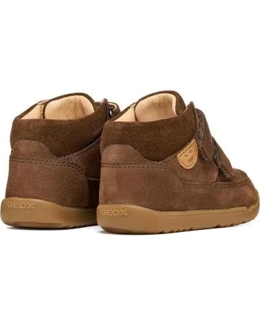 GEOX B MACCHIA BOTAS EM PELE COM VELCRO CASTANHAS B664NA 03322 C6006 BROWN