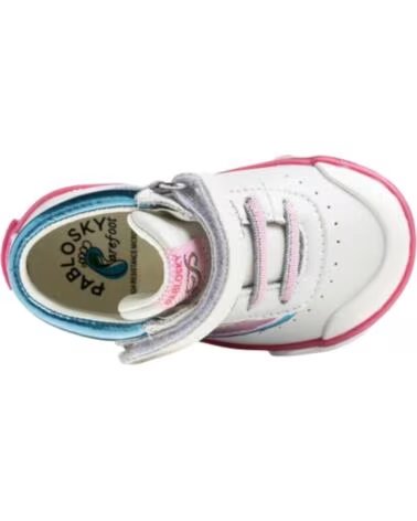 PABLOSKY BASKETS BOTTINES BAREFOOT FILLE 987100 BLANC BLANCO