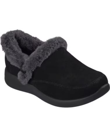 SKECHERS SLIP-INS COZY ESCAPE CHINELOS DE QUARTO FEMININOS NEGRO
