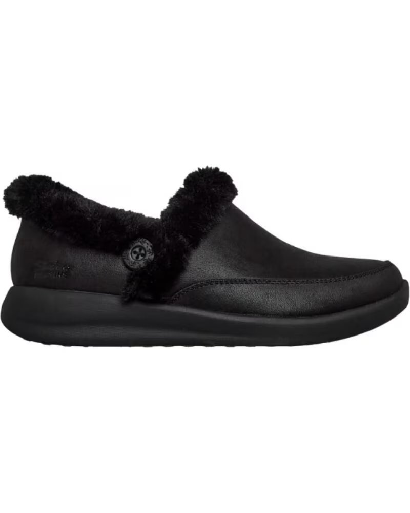 SKECHERS SLIP-INS COZY ESCAPE CHINELOS DE QUARTO FEMININOS NEGRO