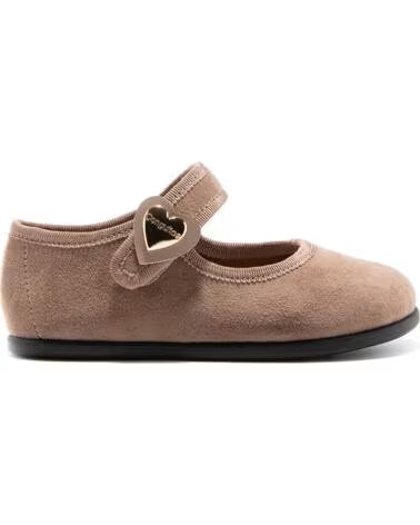 CONGUITOS BAILARINAS PARA RAPARIGA COSH314001 HEART SUEDE TAUPE