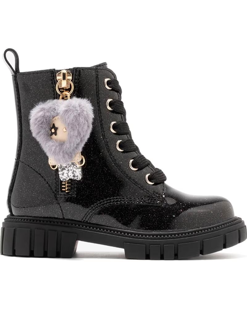 CONGUITOS BOTTES MILITAIRES FILLE COSH244019 CHARM PLUSH BLACK NEGRO