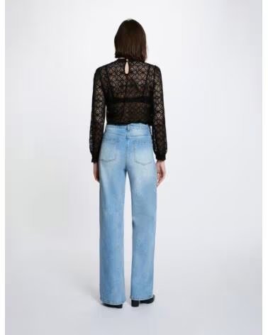 MORGAN T-SHIRT TYRIEL EN DENTELLE NEGRO