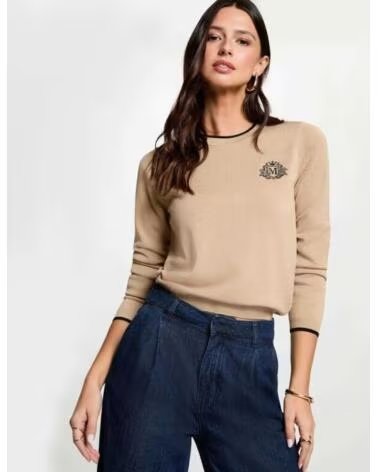 MORGAN PULL MCLUBA BEIGE BORDURE NOIRE