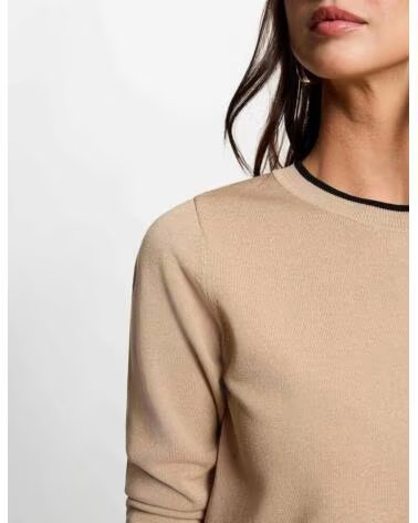MORGAN PULL MCLUBA BEIGE BORDURE NOIRE