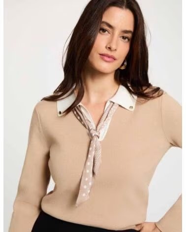 MORGAN MAGLIONE MCIL BEIGE DETTAGLIO FOULARD