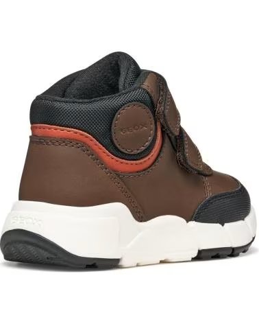GEOX B666GA FLEXYPER BOTAS DESPORTIVAS INFANTIS CASTANHO E TIJOLO C6R6B BROWN-BRICK