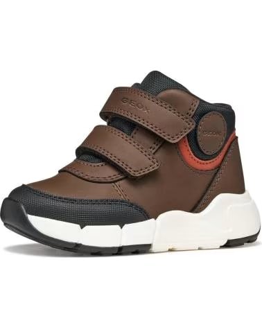 GEOX B666GA FLEXYPER BOTAS DESPORTIVAS INFANTIS CASTANHO E TIJOLO C6R6B BROWN-BRICK