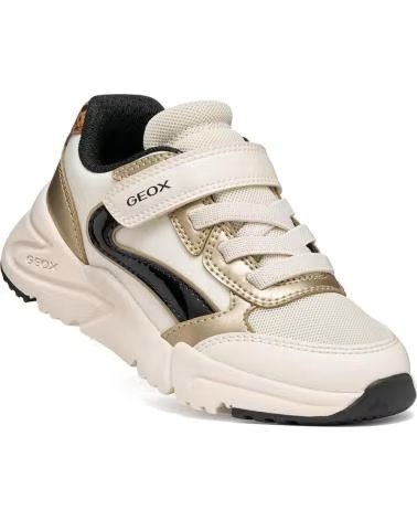 GEOX J LOFTUS SNEAKER ELFENBEIN-PLATIN C1M2U IVORY-PLATINUM
