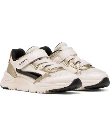 GEOX J LOFTUS SNEAKER ELFENBEIN-PLATIN C1M2U IVORY-PLATINUM