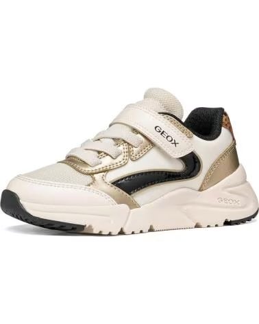 GEOX J LOFTUS SNEAKER ELFENBEIN-PLATIN C1M2U IVORY-PLATINUM