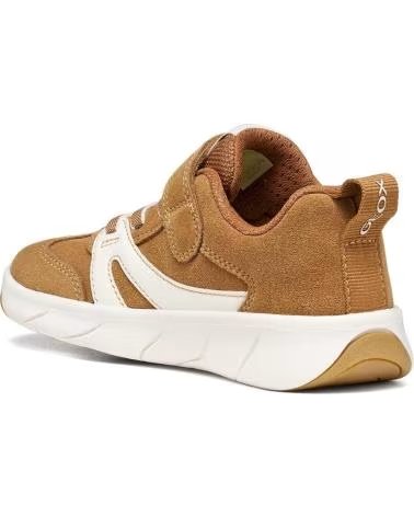 TÉNIS GEOX J FOOT-RUN J66PDA 022BC CARAMEL-WHITE C5G1Z -