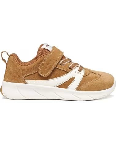 TÉNIS GEOX J FOOT-RUN J66PDA 022BC CARAMEL-WHITE C5G1Z -