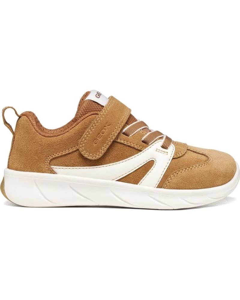 TÉNIS GEOX J FOOT-RUN J66PDA 022BC CARAMEL-WHITE C5G1Z -