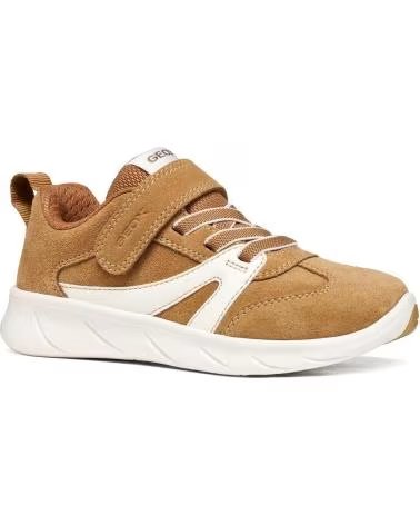 TÉNIS GEOX J FOOT-RUN J66PDA 022BC CARAMEL-WHITE C5G1Z -