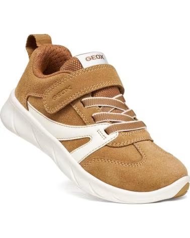 TÉNIS GEOX J FOOT-RUN J66PDA 022BC CARAMEL-WHITE C5G1Z -
