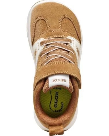TÉNIS GEOX J FOOT-RUN J66PDA 022BC CARAMEL-WHITE C5G1Z -