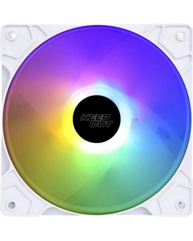 KEEP OUT Ventilador caja xfc - 120fw rgb 120mm blanco
