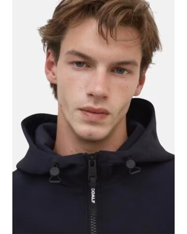SUDADERA ECOALF CON CAPUCHA Y CREMALLERA PARA HOMBRE AZUL MARINO