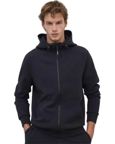 SUDADERA ECOALF CON CAPUCHA Y CREMALLERA PARA HOMBRE AZUL MARINO