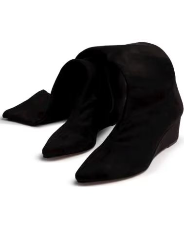 MTNG 55256 BOTAS ALTAS DE CUNHA EM COR PRETA NEGRO
