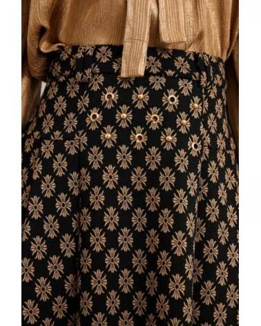 JUPE MIDI JACQUARD NKN LX ZEIRA NEGRO