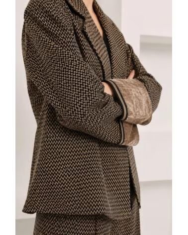 NEKANE NKN VESTE JACQUARD NI INZIA NOIR NEGRO