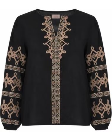 NEKANE NKN BLOUSE MAO BRODERIES NI BELORO NEGRO