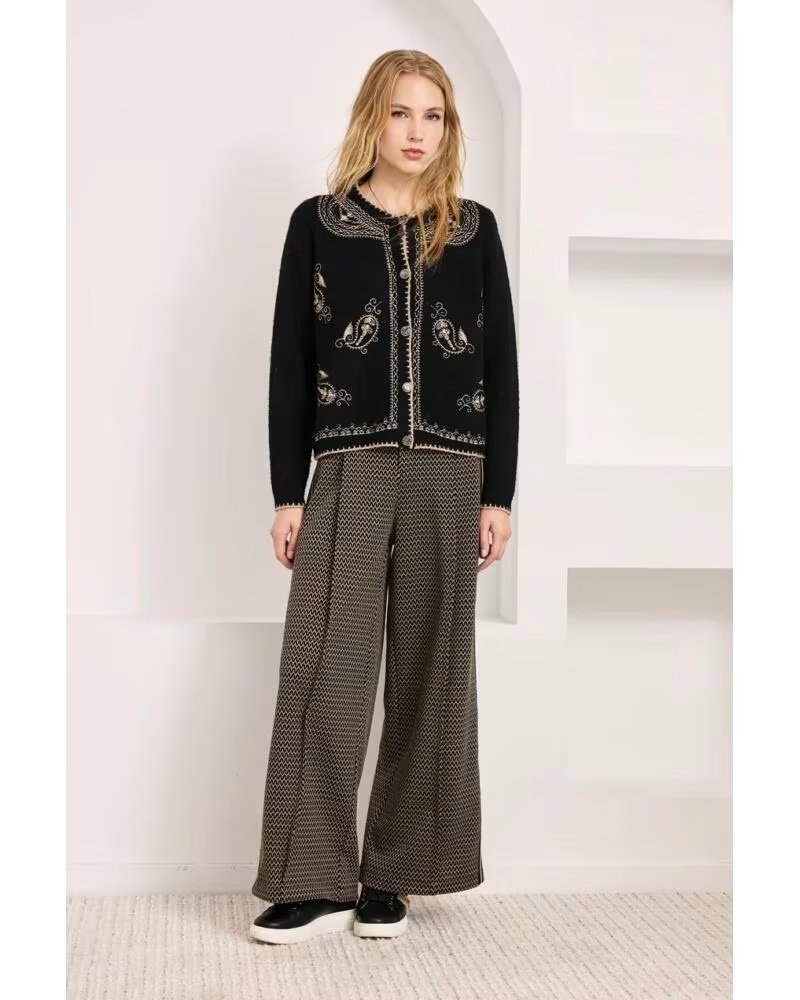 NEKANE NKN Pantalon Jacquard Pinzas Nkn Ni Luseti NEGRO