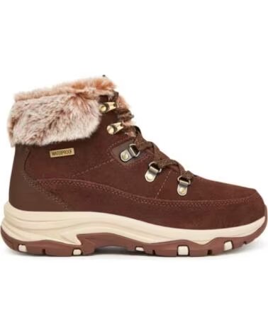 SKECHERS STIVALETTI BASSI DONNA TREGO-SNOW WORRIES MARRóN