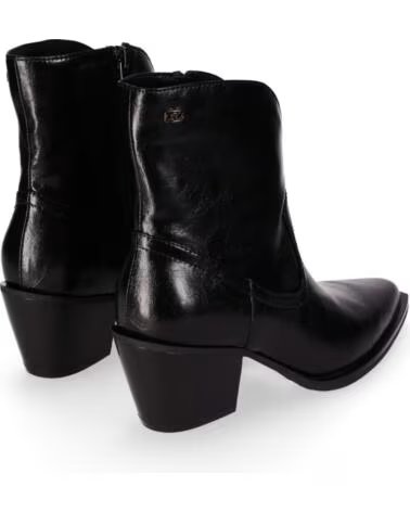CHIKA10 NAZARET 04 BOTAS CURTAS MULHER SALTO MÉDIO PELE SINTÉTICA NEGRO-BLACK