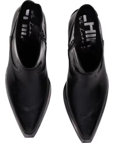 CHIKA10 NAZARET 04 BOTAS CURTAS MULHER SALTO MÉDIO PELE SINTÉTICA NEGRO-BLACK