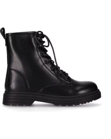 CHIKA10 FILADELFIA 01 AS BOTINS DE PELE VEGANA DE MULHER COM SALTO BAIXO NEGRO-BLACK