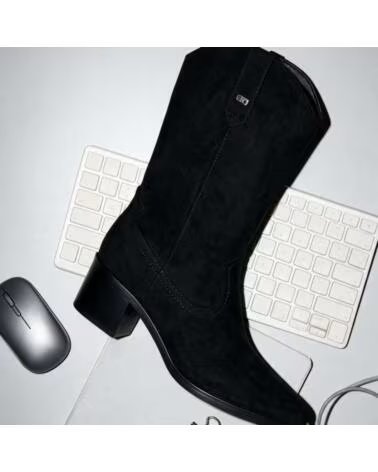 CHIKA10 COLIN 01 BOTAS DE MUJER TACÓN MEDIO NEGRO-BLACK