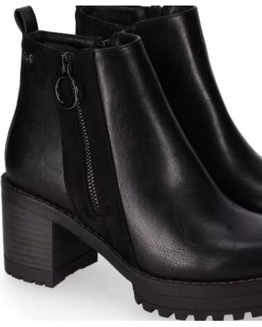 CHIKA10 PILAR BOTINS DE PELE SINTÉTICA PARA MULHER SALTO ALTO NEGRO-BLACK