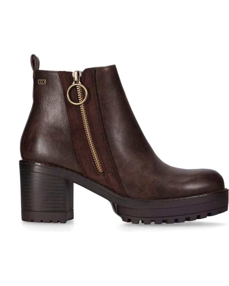 CHIKA10 PILAR 33 STIVALETTI IN ECOPELLE DA DONNA CON TACCO ALTO MARRON-BROWN