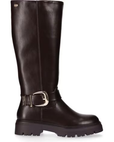CHIKA10 STRONG 09 BOTAS CASTANHAS EM PELE SINTÉTICA COM FIVELA MARRON-BROWN