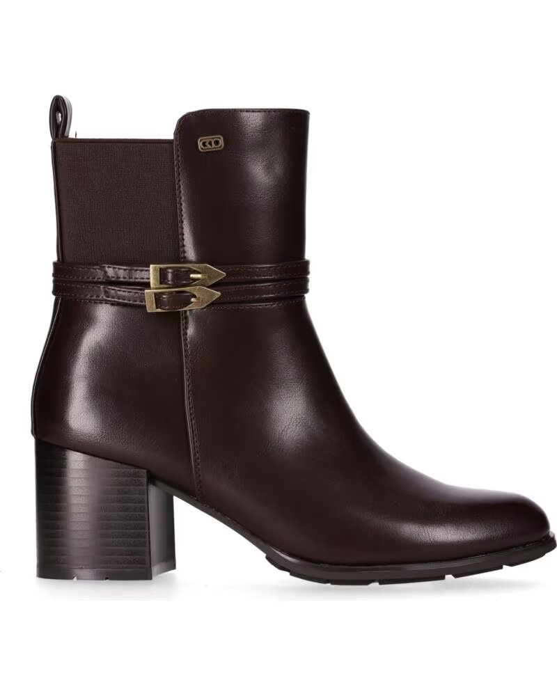 CHIKA10 URQUIJO 02 STIVALETTI ECOPELLE TACCO ALTO MARRON-BROWN
