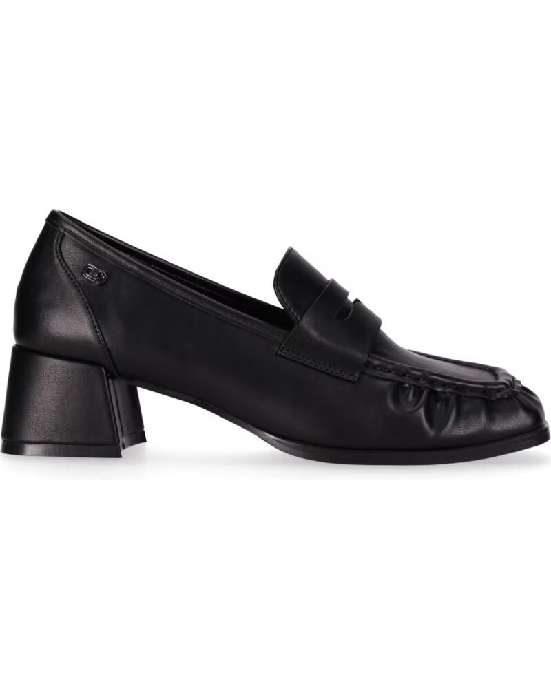 CHIKA10 DONCELLA 01 SAPATOS DE COURO SINTÉTICO SALTO MÉDIO PRETO NEGRO-BLACK