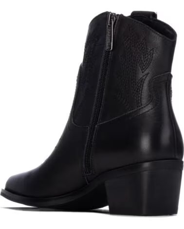 CARMELA 164391 DAMEN-WESTERNSTIEFELETTEN AUS LEDER IN SCHWARZ NEGRO