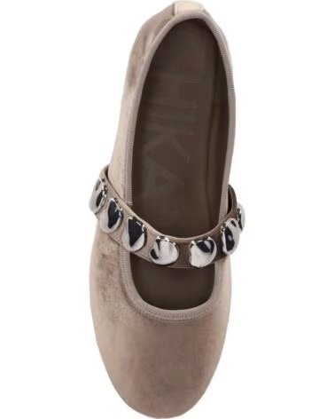 CHIKA10 VELVET 01 BALLERINE IN TESSUTO TAUPE TAUPE-TAUPE