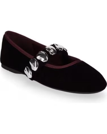CHIKA10 VELVET 01 VINO-WINE BALLERINE IN TESSUTO DA DONNA PIATTE