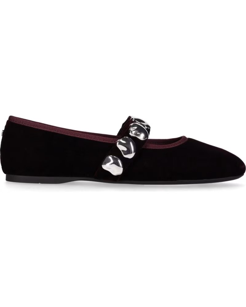 CHIKA10 VELVET 01 VINO-WINE BALLERINE IN TESSUTO DA DONNA PIATTE