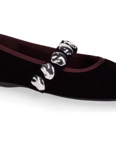 CHIKA10 VELVET 01 VINO-WINE BALLERINE IN TESSUTO DA DONNA PIATTE
