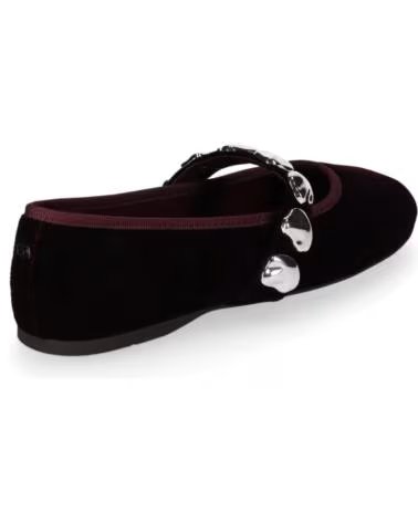 CHIKA10 VELVET 01 VINO-WINE BALLERINE IN TESSUTO DA DONNA PIATTE