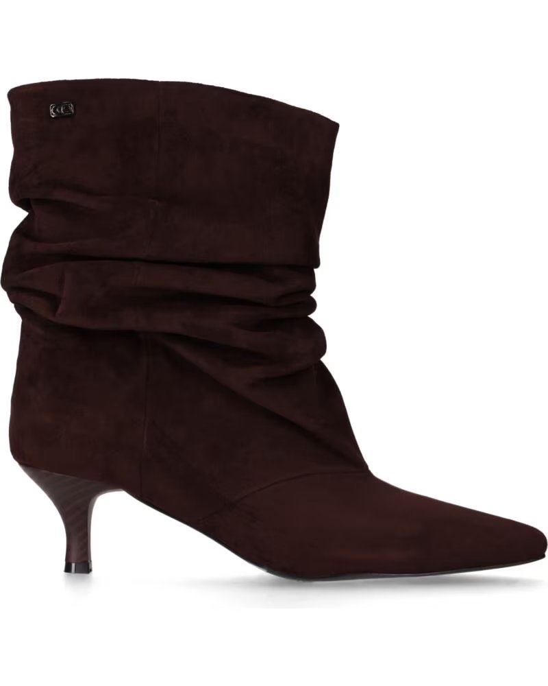 CHIKA10 NANCITA 01 MARRONE STIVALETTI IN TESSUTO DA DONNA TACCO MEDIO MARRON-BROWN