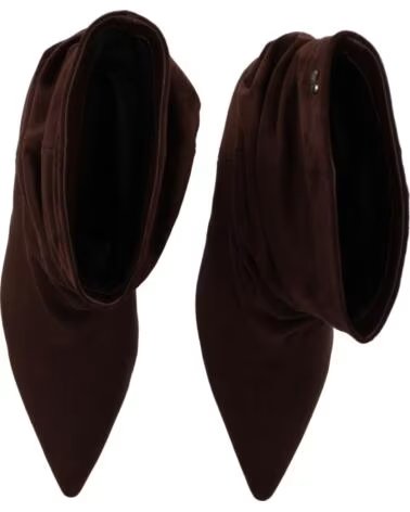 CHIKA10 NANCITA 01 MARRONE STIVALETTI IN TESSUTO DA DONNA TACCO MEDIO MARRON-BROWN