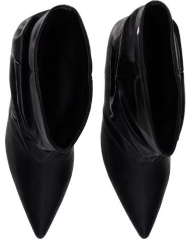 CHIKA10 NANCITA 01 BOTINES PIEL SINTÉTICA TACON MEDIO NEGRO-BLACK